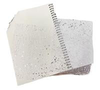 Papier Cadeau 25Pcs Color Glitter Sequin Lace Gauze Art Paper Scrapbooking Decorate DIY Junk Journal Planner Collage Background Material(Silver)