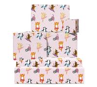 Papier cadeau chats ballerines - 6 feuilles pour filles garçons femmes hommes - anniversaire Noël