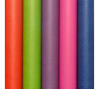 Papier cadeau coloré de l'assortiment de papier kraft - 200 x 70 cm - 50 rouleaux
