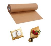 Papier cadeau en papier kraft, Cadeau Kraft Rouleau - Pour artisanat, anniversaires, Noël (Marron, 30cm*30m)