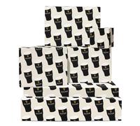 Papier Cadeau Noir - Cadeaux Guinness À L'Intérieur - 6 Feuilles Pour Anniversaire, Noël, Mariage - Étiquettes Incluses - Pour Hommes, Femmes, Adultes - Recyclable