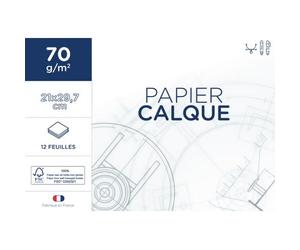 Papier calque 1er prix 21x29,7cm 70g pochette 12 feuilles