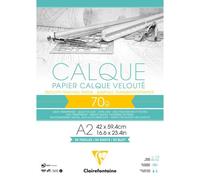 Papier Calque bloc collé 50F A2 70/75g