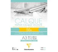 Papier Calque bloc collé 50F A3 55g