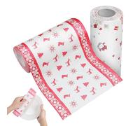 Papier Cuisson Noël 2 Rouleaux pour Paniers, Papier Alimentaire | Doublures de Paniers Alimentaires, Papier d'Emballage Résistant à Graisse, 23x9x9cm pour Restaurants et Plats Style Aléatoire