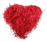 Papier de Remplissage Rouge 200g pour Boîte, Décoratif et Léger | Filler en Papier Déchiqueté, Recyclable, Facile à Transporter, pour Chocolat, Coffret, Fête des Mères et Saint-valentin