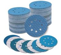 Papier De Verre Adhésif 50 pièces de disques abrasifs en forme diamant 5 pouces à 8 trous, 40/60/80/100/120/150/180/240/320(320 Grit)