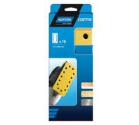 Papier de verre - perforation parallèle 10 trous, 115x230 mm, grain 80 - NORTON - 77696089218