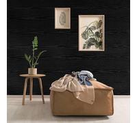 Papier décoratif autocollant Vintage Noir Bois 30 cm x 200 cm Papier peint autocollant imperméable pour la décoration de meubles de cuisine, tables et murs