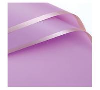 Papier d'emballage cadeau transparent, Film de gelée à 5 fils, papier d'emballage fleurs fraîches 58x58cm, feuilles multicolores(No.12)