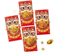 Papier épais pour paquets rouges du Nouvel An chinois Cheval pour zodiaque | Mécanisme rotatif unique, effet surprise 3D, cadeau interactif, amusement festif, design attrayant