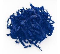 Papier frisé de calage "Fluffy" - Fibre biodégradable pour emballage cadeau - 25 couleurs - Papier recy ntistatique - Pour paniers gourmands, colis, coffrets - Made in Europe (Bleu Cobalt, 1KG)