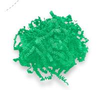Papier frisé de calage "Fluffy" - Fibre biodégradable pour emballage cadeau - 25 couleurs - Papier recy ntistatique - Pour paniers gourmands, colis, coffrets - Made in Europe (Vert, 1KG)