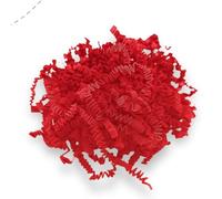 Papier frisé de calage "Fluffy" - Fibre biodégradable pour emballage cadeau - 25 couleurs - Papier recy ntistatique - Pour paniers gourmands, colis, coffrets - Made in Europe (Rouge Foncé, 2.5KG)