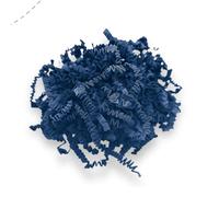 Papier frisé de calage "Fluffy" - Fibre biodégradable pour emballage cadeau - 25 couleurs - Papier recy ntistatique - Pour paniers gourmands, colis, coffrets - Made in Europe (Bleu Marine, 2.5KG)