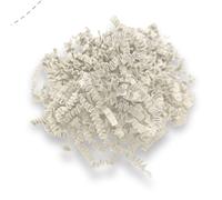 Papier frisé de calage "Fluffy" - Fibre biodégradable pour emballage cadeau - 25 couleurs - Papier recy ntistatique - Pour paniers gourmands, colis, coffrets - Made in Europe (Blanc, 1KG)