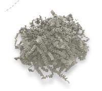 Papier frisé de calage "Fluffy" - Fibre biodégradable pour emballage cadeau - 25 couleurs - Papier recy ntistatique - Pour paniers gourmands, colis, coffrets - Made in Europe (Gris, 1KG)