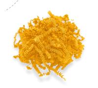 Papier frisé de calage "Fluffy" - Fibre biodégradable pour emballage cadeau - 25 couleurs - Papier recy ntistatique - Pour paniers gourmands, colis, coffrets - Made in Europe (Jaune, 2.5KG)