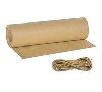 Papier Kraft, 30cm*30m Cadeau Kraft Rouleau Craft recyclé naturel Avec 20m De Ficelle Pour Les Emballages Cadeaux, Le Bricolage, La Production Diy, Décoration Etc