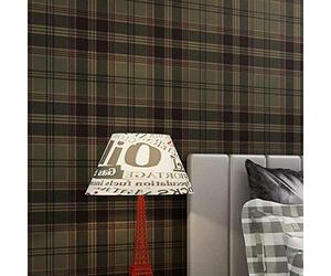 Papier peindre tartan non tissé à carreaux écossais, chambre d'enfants rétro art américain, salon