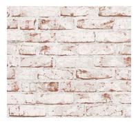 Papier peint 3D aspect pierre carrelage Profhome 907813-GU papier peint intissé lisse avec un dessin nature mat rouge brun 5,33 m2