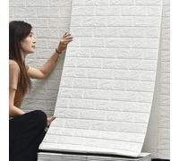 Papier peint 3D autocollant 70 cm x 10 m - Motif briques, cadre photo en briques, stickers muraux imperméables en briques, décoration murale pour salle à manger, chambre à coucher, salon, fond d'écran