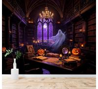 Papier Peint 3D Bibliothèque Architecture Citrouille | Facile à Installer Cette Décoration Luxueuse Est Idéale Pour un Bureau Salon une Chambre ou Mur Derrière le TV-400cm×280cm