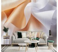 Papier peint 3D Doux Blanc Couleur Champagne Rideaux | Textures Décoratives et Luxueuses Idéales Pour Les Bureaux Espaces de Travail Maisons Chambres Salons et Murs Tv-200cm×140cm
