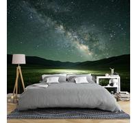 Papier Peint 3D Galaxie Voie Lactée Ciel Étoilé Fresque Murale Pour Chambre Ou Salon 300 × 210 Cm Ciel Nocturne Montagne Paysage Sauvage Papier Peint Intissé Décoration Murale Ciel Sombre Gala