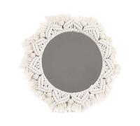 Papier peint 3D Macramé Miroir fait à la main Tapisserie Maquillage Miroir Compact Décoration Maison Chambre Miroirs Décoratifs Miroirs Muraux
