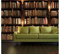 Papier Peint 3D Rétro En Relief Bibliothèque Livres Art | Facile à Installer Cette Décoration Luxueuse Est Idéale Pour un Bureau Salon une Chambre ou Mur Derrière le TV-300cm×210cm