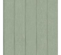 Papier peint à panneaux en bois perlé Belgravia - Moderne, réaliste, contemporain, tendance - Vert sauge