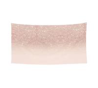 Papier peint à suspendre avec œillets métalliques Motif drapeau doré rose | Décoration de jardin, terrasse, cour, pelouse, parfaite pour les fêtes festives, bannière de décoration polyvalente pour la