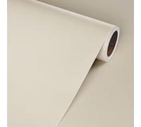 Papier peint adhésif beige, dimensions 40 cm x 10 m, résistant à l'eau et repositionnable