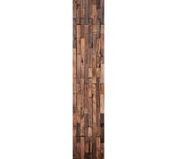 Papier peint adhésif en vinyle, vendu au mètre – Autocollants muraux imitation lambris – Marron vintage – 60 x 300 cm