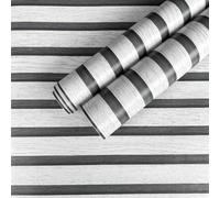 Papier Peint Adhesif Mural Grille imitation bois gris clair 45*500cm | Papier peint pour salon, entrée, chambre, bureau et cuisine
