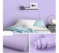Papier Peint Adhésif Violet Clair Film Adhésif pour Meuble Chambre Papier Vinyle Autocollant Décoratif Étanche Mat Uni de 45CM*10M