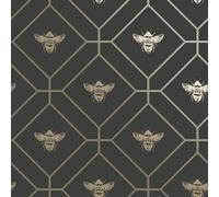 Abeille en nid d'abeille Papier Peint charbon Holden 13081