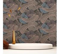Papier Peint Animaux Guiseppina M1-No.1594 Bleu Bronze Poisson