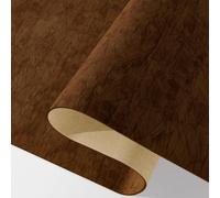Papier peint autocollant marron avec finition velours, dimensions 40 x 500 cm