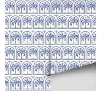 Papier Peint Autocollant Papier Adhesif pour Meuble Vinyle Imperméable | Auto-Adhésif Autocollant Amovible PVC Decoratif Chambre,Salon,Salle de Bain,Toilette Chambre Armoir,Arbre Bleu
