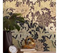 Papier Peint Autocollant Papier Adhesif pour Meuble Vinyle Imperméable | Auto-Adhésif Autocollant Amovible PVC Decoratif Chambre,Salon,Salle de Bain,Toilette Chambre Armoir,Plante Jaune Clair