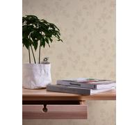 Papier Peint Avec Des Feuilles Dans Le Style Campagnard - Crème, Beige