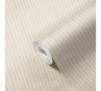 Papier Peint Avec Des Rayures Discrètes Dans Le Style Campagnard - Blanc, Gris
