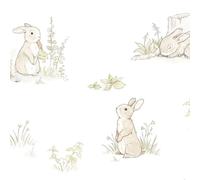 Papier peint bébé Dekornik Rabbit Day Classic Vert 280x50 cm