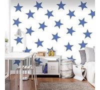Papier Peint Blue Star - Multicolore