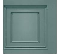 Papier peint bois Oliana - Belgravia - Bleu - 10m x 53cm - Motif imitation bois