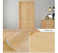 Papier Peint Bois Papier 40x500cm Adhésif pour Meuble Bois pour Porte Table Cuisine Chambre Bureau Papier Adhésif Décoratif G