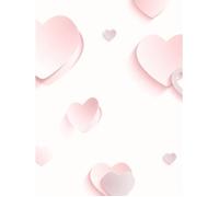 Papier peint - Coeurs 3D - J92603 - Rose - Géométrique - 10m x 53cm