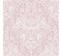 Holden Decor Harlen Papier peint damassé Arbres Fleurs Hérissons Feuilles Lapins